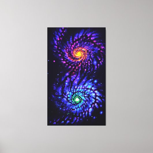Farbiges Galaxienposter Leinwanddruck (Vorderseite)
