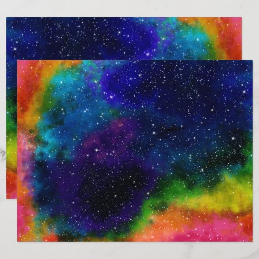 Farbiges Galaxiepapier (Vorne/Hinten)
