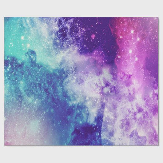 Farbiges Galaxy Wrapping Paper Geschenkpapier (Flach)