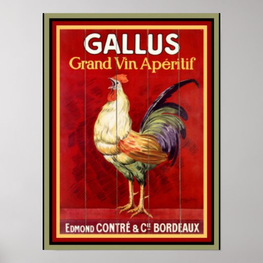 Farbiges Gallus Vintage Ad Poster 12 x 16 (Vorne)