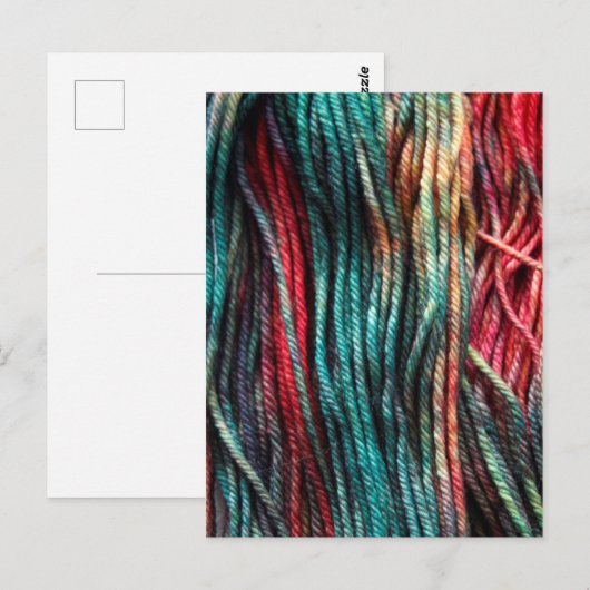 Farbiges Garn Postkarte (Vorne/Hinten)