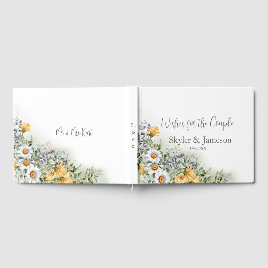 Farbiges Gästebuch der Wildblume (Voll)