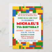 Farbiges Gebäude blockiert Einladung Geburtstagspa (Vorderseite)