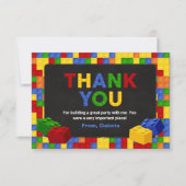 Farbiges Gebäude blockiert Geburtstagskinder Dankeskarte (Vorderseite)