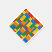 Farbiges Gebäude blockiert Geburtstagsparty Serviette (Ecke)
