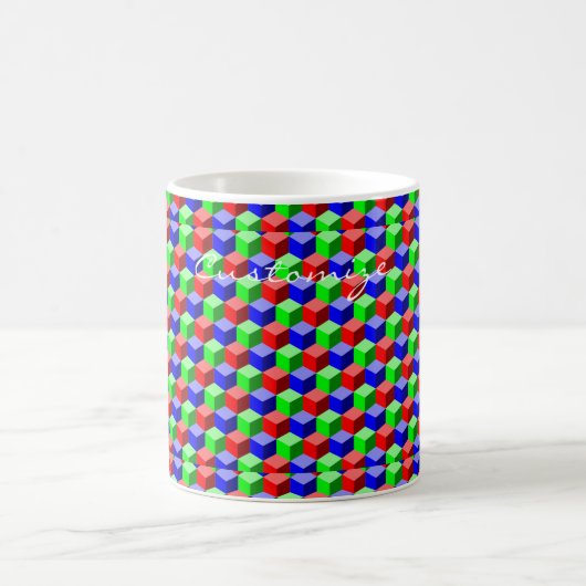 Farbiges Gebäude blockiert Thunder_Cove 3-D Kaffeetasse (Mittel)