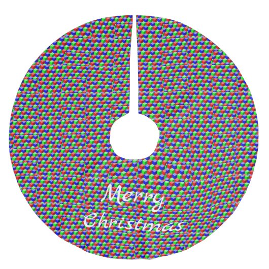 Farbiges Gebäude blockiert Thunder_Cove 3-D Polyester Weihnachtsbaumdecke (Vorderseite)