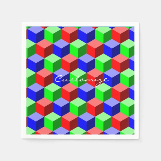 Farbiges Gebäude blockiert Thunder_Cove 3-D Serviette (Vorderseite)