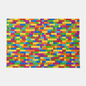 Farbiges Gebäude-Blockmuster Fußmatte (Vorderseite)