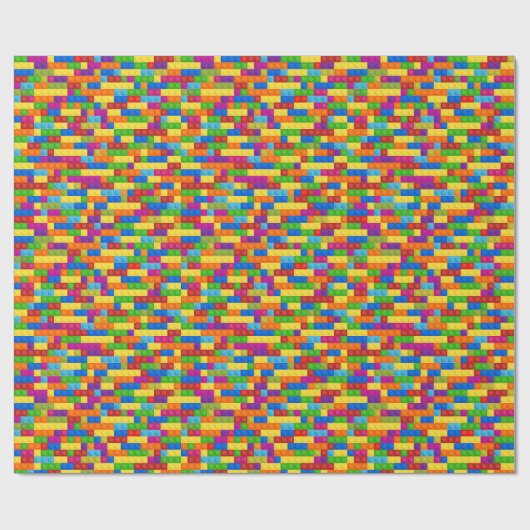 Farbiges Gebäude-Blockmuster Geschenkpapier (Flach)