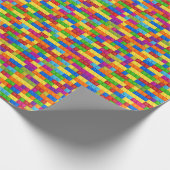 Farbiges Gebäude-Blockmuster Geschenkpapier (Ecke)