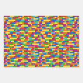 Farbiges Gebäude-Blockmuster Geschenkpapier Set (Vorderseite 3)