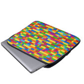Farbiges Gebäude-Blockmuster Laptopschutzhülle (Vorne Knopf)