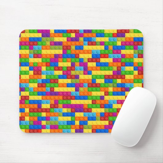 Farbiges Gebäude-Blockmuster Mousepad (Mit Mouse)