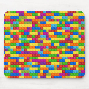 Farbiges Gebäude-Blockmuster Mousepad