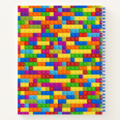 Farbiges Gebäude-Blockmuster Notizblock (Rückseite)