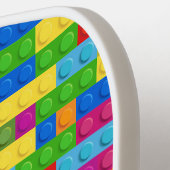 Farbiges Gebäude-Blockmuster Pickleball Schläger (Linke Seite)