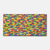 Farbiges Gebäude-Blockmuster Schreibtischunterlage (Vorderseite)