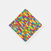 Farbiges Gebäude-Blockmuster Serviette (Ecke)