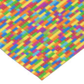 Farbiges Gebäude-Blockmuster Tischdecke (Schrägansicht)