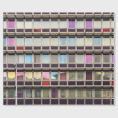 Farbiges Gebäude Geschenkpapier (Flach)