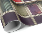 Farbiges Gebäude Geschenkpapier (Rolleneckpunkt)