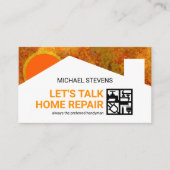 Farbiges Gebäude Silhouette Handyman Tools Fenster Visitenkarte (Vorderseite)