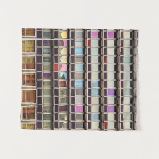 Farbiges Gebäude Wandteppich (Vorderseite (Horizontal))