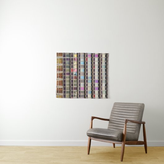 Farbiges Gebäude Wandteppich (Beispiel (Horizontal))