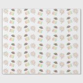 Farbiges Geburtstagskerzen-Verpackungspapier  Geschenkpapier (Flach)