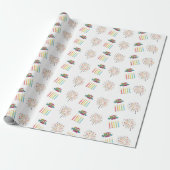 Farbiges Geburtstagskerzen-Verpackungspapier  Geschenkpapier (Ungerollt)