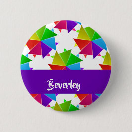 Farbiges gefaltetes Papier auf weiß Button