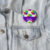 Farbiges gefaltetes Papier auf weiß Button (Beispiel)