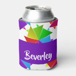 Farbiges gefaltetes Papier auf weiß Dosenkühler