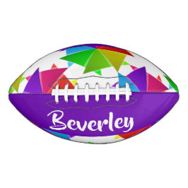 Farbiges gefaltetes Papier auf weiß Football