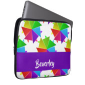 Farbiges gefaltetes Papier auf weiß Laptopschutzhülle (Vorne Rechts)