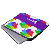 Farbiges gefaltetes Papier auf weiß Laptopschutzhülle (Vorne Knopf)