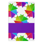 Farbiges gefaltetes Papier auf weiß Mini Klemmbrett (Rückseite)