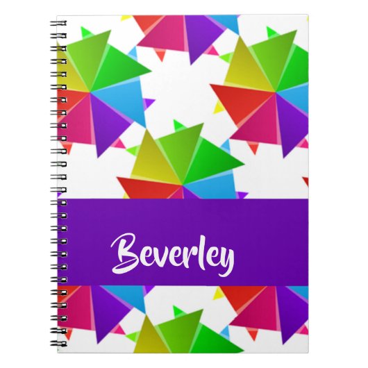 Farbiges gefaltetes Papier auf weiß Notizblock (Vorderseite)