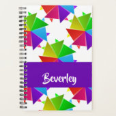 Farbiges gefaltetes Papier auf weiß Planer (Vorderseite)