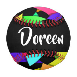 Farbiges gefaltetes Papiermuster Baseball