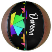 Farbiges gefaltetes Papiermuster Basketball (Vertikal)