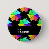 Farbiges gefaltetes Papiermuster Button (Vorderseite)