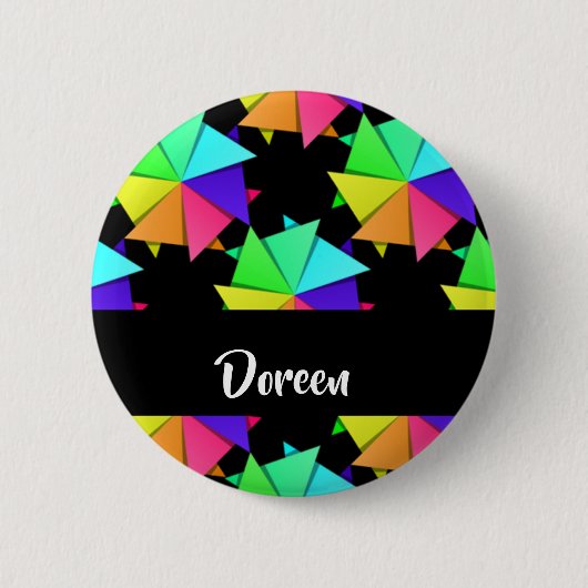 Farbiges gefaltetes Papiermuster Button (Vorderseite)
