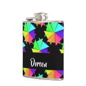 Farbiges gefaltetes Papiermuster Flachmann (Links)