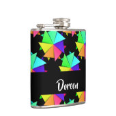 Farbiges gefaltetes Papiermuster Flachmann (Rechts)