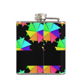 Farbiges gefaltetes Papiermuster Flachmann (Rückseite)