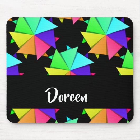 Farbiges gefaltetes Papiermuster Mousepad (Vorne)