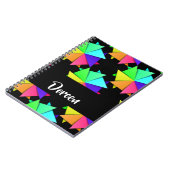 Farbiges gefaltetes Papiermuster Notizblock (Linke Seite)