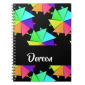 Farbiges gefaltetes Papiermuster Notizblock (Vorderseite)